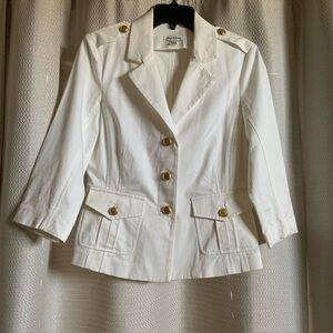 Joan Rivers Size Small White Utility Jacket
